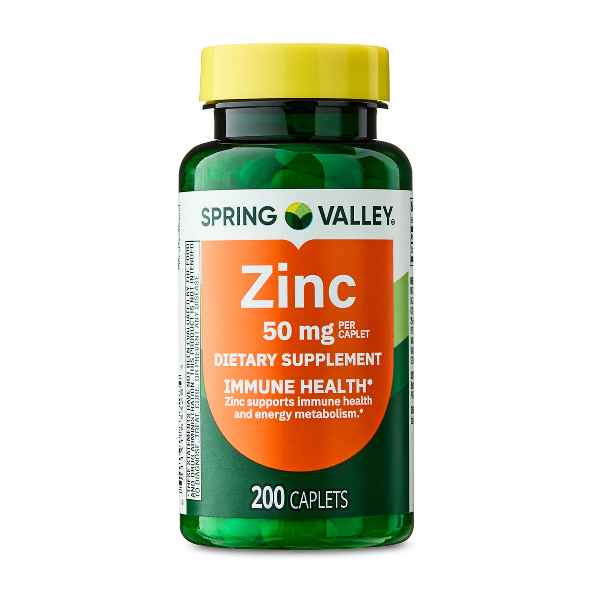 Spring Valley Zinc 50mg Immune Health Support 200 Caplets WORLDWIDE SHIPPING