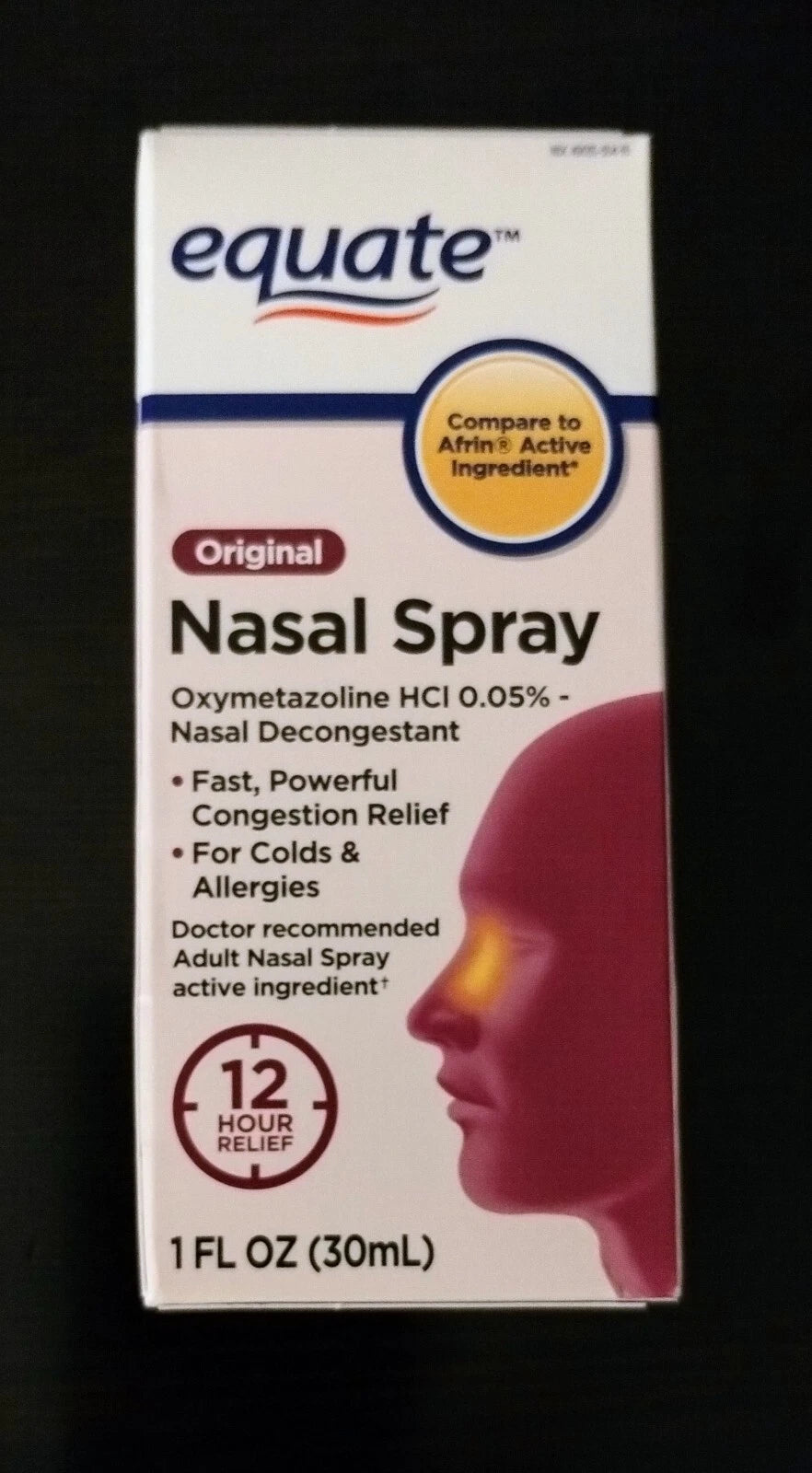 2-PACK Equate Original Nasal Spray Oxymetazoline 12-Hour Relief 1oz WORLDWIDE SHIPPING